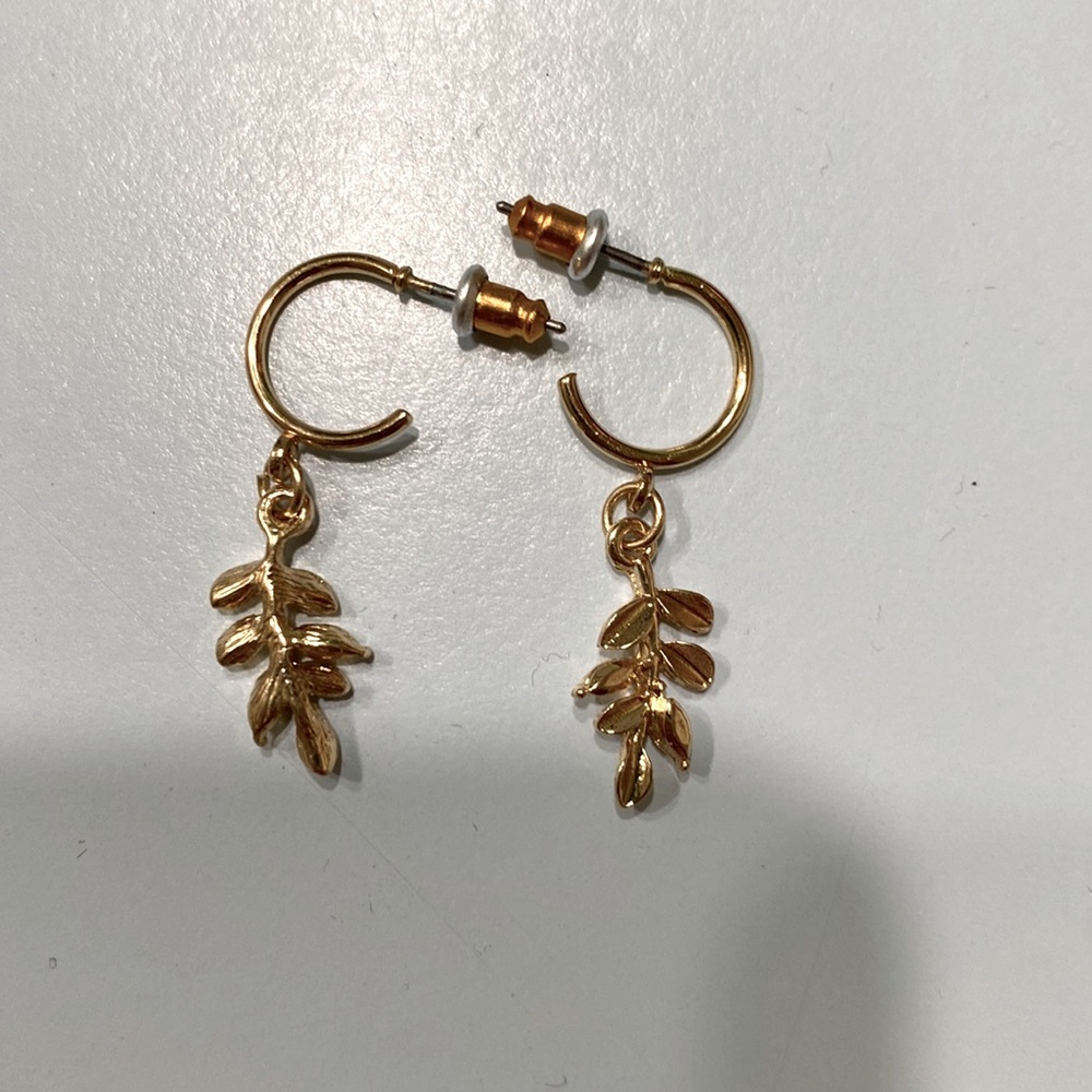 Gold Drop Huggie Earrings